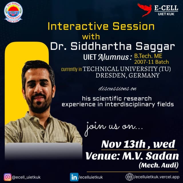 Interactive session with Dr. Siddhartha Saggar